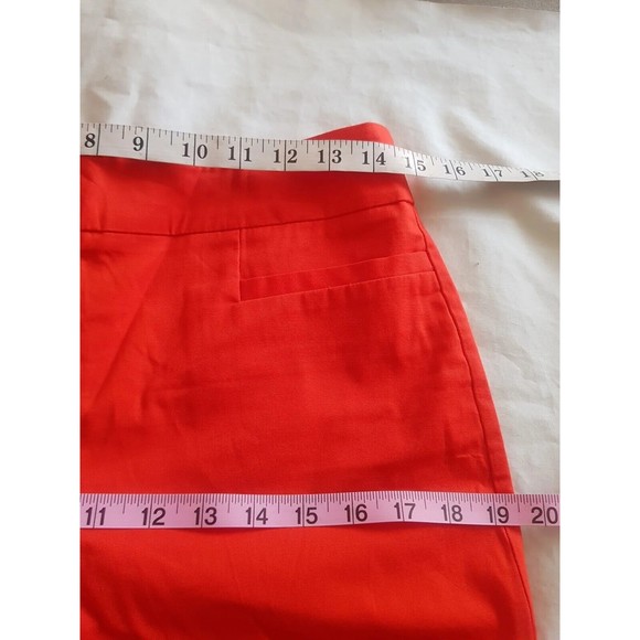 Ann Taylor Womens Pants Sz 4 Cropped Mid Rise Mid Waist Slit Straight Leg Casual - Picture 9 of 12